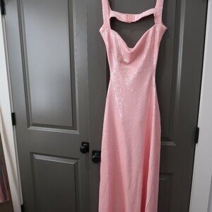 NWT Meshki Pink Sequin Maxi Dress